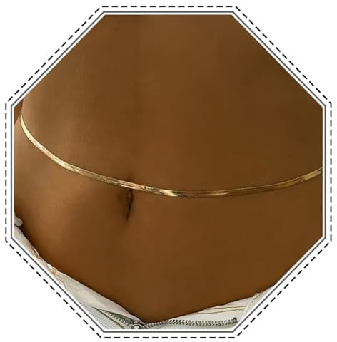 Jovono Chaîne de corps bohème dorée en forme de serpent - Chaîne de ventre réglable - Bijoux de corps pour femmes et filles