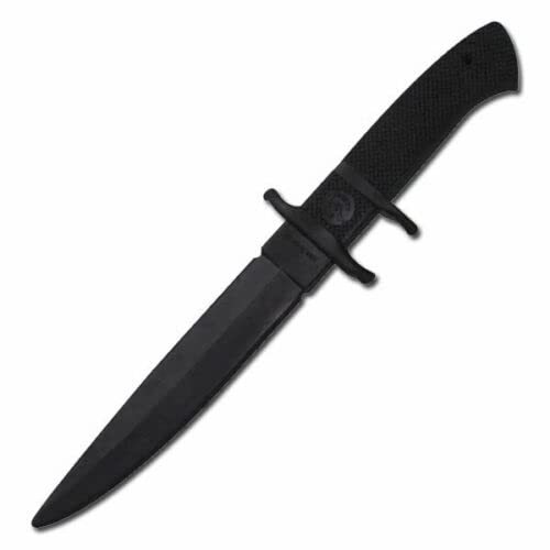 Realistic 30cm Black Rubber Bendy Training Knife Martial Arts Krav Maga Practice defence 3201