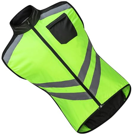 JINGRU Chaleco de ciclismo para hombre, plegable, de secado rápido, transpirable, reflectante, chaleco de seguridad para deportes, para montar, correr, trotar, senderismo,chaleco de ciclismo