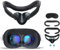 Hanpusen 6-in-1 Set VR Face Cover für Meta Quest 2, Oculus Quest 2 Zubehör Facial Interface, Anti-Licht Nasenabdeckung, 2 Anti-Schweiß PU Gesichtspolster, Brillenabstandshalter, Shakes Stick Caps