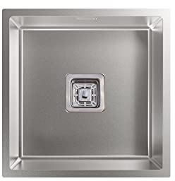 CATA CB 40-40 R10 Spüle 44x44 cm Quadratische Wanne mit Radius 1 cm, Dicke 0,12 cm und Tiefe 20 cm Edelstahlmaterial Installation in Möbeln 50 cm