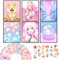 97 Decor Kawaii Wandkunst-Poster, niedliche Anime-Raumdekoration, ästhetische Collage für Schlafzimmer, Studentenheim, Kinderzimmer (20,3 x 25,4 cm, ohne Rahmen)