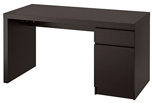 IKEA MALM Schreibtisch, 140 x 65 cm, Schwarz-Braun