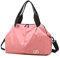 Vllcsla Sporttasche Damen Klein Reisetasche, 45x27x20 cm, mit Nassfach, Damen Weekender Fitness Gym Bag, Sport Tasche Damen Fitnessstudio Gym Tasche, Leichte Weiche Sporttasche, Hell Rosa