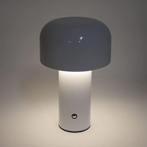 Mushroom Light Iron Acryl Dimmbare Pilz-Nachtlampe 3 Farbtemperatur Dimmbar USB Typ C (Weiss)