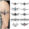 Sexy Spitzen-Fake-Tattoos, große temporäre Tattoos für Frauen, wasserfeste, langlebige temporäre Tattoos, Spitzen-Edelstein-Tattoos