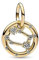PANDORA Moments Sternzeichen Zwilling Charm-Anhänger aus Sterling Silber mit 14 Karat vergoldeter Metalllegierung, Zirkonia, Kompatibel Moments Armbänder, 762711C01