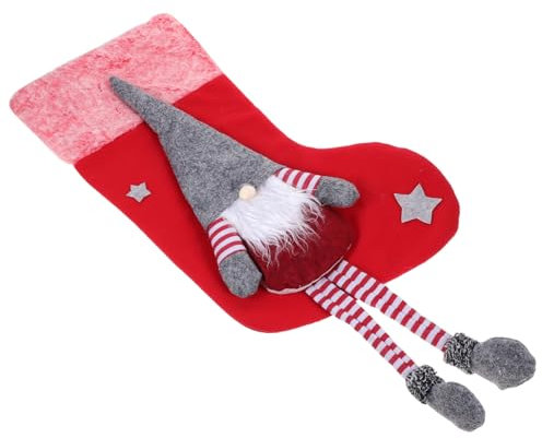 ibasenice Weihnachtsdekorationen geschenktüten Weihnachtsschmuck geschenktüte Einschulung traditionelle Weihnachten kamindeko hängende weihnachtsstrümpfe Weihnachtsstrumpf Christbaumschmuck