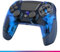 Oniverse Mando para PS4 PS3 PC ANDROID iOS, Jack de cascos, Inalámbrico, vibraciones ajustables, panel táctil, botones macro traseros, modo Turbo, Wake up, Revolt (Mercury Blue/Azu)