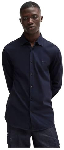BOSS Hommes Mysoft 2 Chemise Slim en Jersey de Coton avec Logo brodé