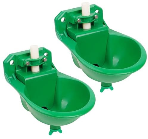 2 Abbeveratoi Automatici Per Pecore, Mangiatoie Per Bestiame, Mangiatoie Per Bovini Con Fori di Drenaggio, Abbeveratoi Automatici Per Pecore, Capre, Cavalli e Mangiatoie Per Pascoli di Bestiame