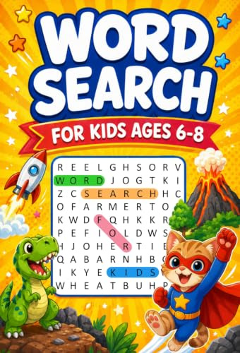 Word Search for Kids Ages 6-8: 100 Themed Puzzles with Pictures for Language Development and Fun