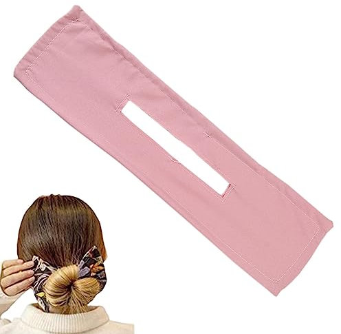 Traziewell Hair Styling Accessories Magic Haarknoten French Hairstyle Magic Hair Bun Maker Donut Haar Dutt Maker für Dicke Oder Lange Haare Rosa 0121