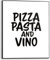 REINDERS Gerahmtes Bild, Pizza, Pasta and Vino, Küche, Poster, Wanddeko, Room Decor, MDF, Schwarz-Weiß, 50x40cm