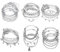 APMGONT Boho Armband Damen Silber Set, 27 Stück Frauen Silber Armband Set, Armbänder Set, Silber Twist Figaro Ketten Armbänder, Verstellbares Stapelbares Armbänder Set für Damen Mädchen