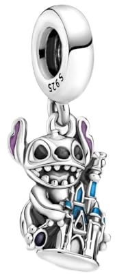Wedanor Charme Stitch Magic Castle Anhänger Charms Anhänger 925 Sterling Silber Charm Pendant für Europäische Armbänder und Halsketten