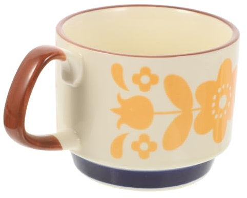 Amosfun Tasse En Céramique Tasse Avec Couvercle Tasse De Thé Au Lait Tasses à Café En Porcelaine Tasses à Expresso Empilables Verres à Boire Vintage Tasse De Chocolat Chaud Tasses Vintage