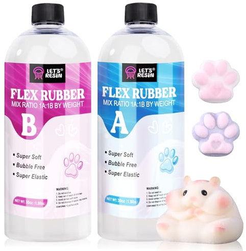 LET'S RESIN Flüssiges Silikon für Squishy Maker, 1,701.0 g Super Soft Silicone Rubber Making Kits -1:1 Verhältnis nach Gewicht, DIY Dekompression Geschenk