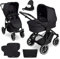 ABC Design Kinderwagen Salsa 5 Air Coal - 2in1 Kombi-Kinderwagen ab Geburt mit Luftreifen, Federung & großer Babywanne