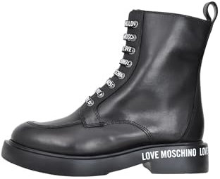 Love Moschino Anfibi Neri da Donna con Stampa Logo 38