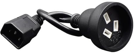 MOIDHSAG 11.8inch IEC320 C14 Male Port To SAA AU 3Pin Female Power Cord Wire Converters Extension Cable Short Line