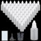 LOLYSIC 100Pcs 30ml Plastic Dropper Bottles, White Cap Squeezable Empty Eye Dropper Bottles for Paint Oil Liquid, with Funnel, Measuring Cups, Stickers