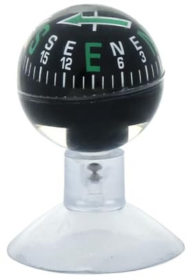 Auto-Kompass-Armaturenbrett – Kugelförmiger Kompass Mit Klarer Skala | Multifunktionale Führungszirkel In Kugelform | Automatische Kompasse Mit Saugnapf | Outdoor-Abenteuerzubehör Für Boot, LKW, Fahrz