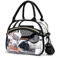 TOURIT Transparente Lunchtasche Stadion Genehmigt Mit Verstellbaren Trägern Transparente Tasche,für Frauen Männer Arbei Einkaufszentren, Fitnessstudios PVC Schwarz