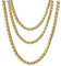 FASCHINFEVER Goldkette ca 50 cm - Panzerkette gold - als Accessoire für Fasching & Karneval - 80er & 90er Jahre Motto - wie Vokuhila & Gangster