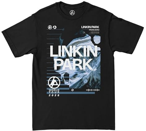 Linkin Park Unisex-Erwachsene Standard, Schwarz - Washed Black, M