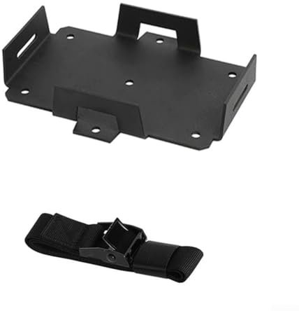 PETSTIBLE Small Battery Tray Fit 12V-6V Batteries，Adjustable Hold-Down Strap Box Tray