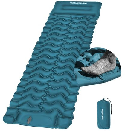 Naturehike Materassino da Campeggio con Cuscino, Ultraleggero, Gonfiabile, Pompa ad Aria Integrata, Facile da Gonfiare, Adatto per Tende da Trekking, Livello di Ingresso