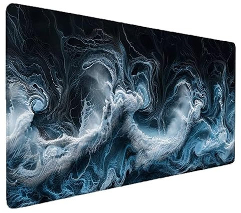 Tapis de Souris Noir, Modèle Tapis de Souris Gamer XXL 1500x800x3mm Étanche Antidérapante Mouse Pad avec Coutures sur Les Bords - sous Main Bureau - Accessoire Bureau, pour Gamer, PC, Portable Z-1