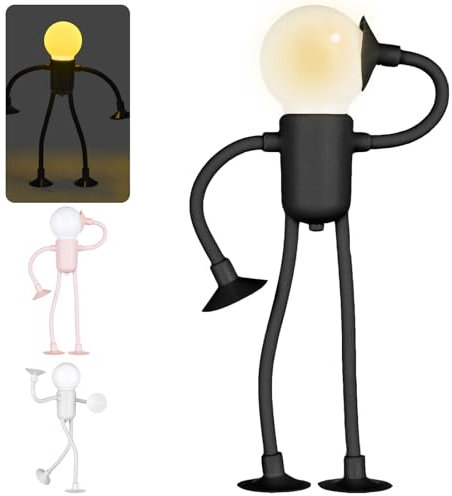 YOUYIKE Changeable Shape Funny Sportsman Night Light, Lustiges Sportler Nachtlicht, Saugnapf Biegbare Schreibtischlampe, Mini Schlafzimmer Kinderzimmer Deko Jungen Mädchen