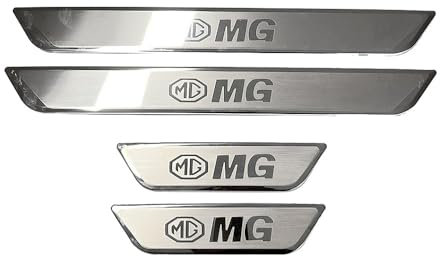 QIUYU2024 Stainless Steel Car Door Sill Scuff Plate Guard Sills for MG HS ZS MG3 MG4 MG5 MG6 EV Hybrid, Automotive Door Entry Guard Protector Trim