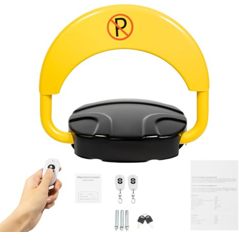 Parkplatzsperre Klappbar 180° Antikollision Parkplatz Absperrung 20M Fernsteuerung IP67 Parkpfosten Automatischer Alarm Parkplatzsperre Elektrisch Mit 2 Fernbedienung Und 2 Schlüssel