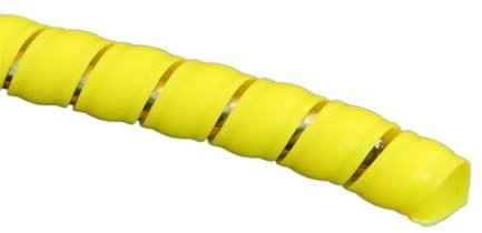 Spiral Protector Cable Tidy Sleeve , 2 Meter Cable Wrapping Bands 8mm 10mm 14mm 16mm Flame Retardant Sleeving Tube Spiral Protective Winding Pipe Wire wraps cable(Yellow Color,14mm inside diameter)