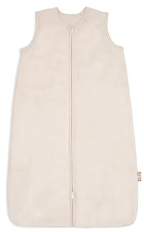 Jollein sovsäck baby – 70 cm – sammet – havregryn – bomull – 2,0 TOG – utan ärmar – Oeko-TEX certifierad – baby sovsäck – för vår och höst