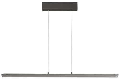 Pendelleuchte Torvi | sandgrau| mit Kabellift | L: 115 cm, B: 9 cm| Höhenverstellbar70-180 cm| mit Taster stufenlos dimmbar| Farbtemperatureinstellung 3 Stufen | 1x LED 22W 2700/3350/4000 K| 2800 lm