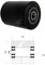 R-50-50/8 50 x 50 mm Bohrung 8 Kunststoffrolle Polyamid Doppelte Lagerung Paletten Fixierer Rad für Hubwagen Nylon Rolle Ø 50 mm mit Kugellager