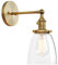 Pathson Applique Murale Intérieure, Vintage Verre Cloche Abat-jour Lampe Murale pour Salle de bain, Cuisine, Salon