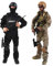 sharprepublic 1/6 Special Forces Soldat SWAT & ACU 12 '' Action Figure Mit Helme Interphone