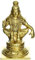 Aone Indien Statue Lord Ayappan aus feinem Messing, sitzend
