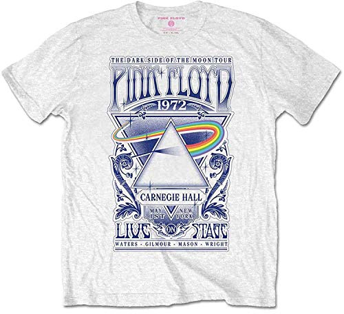 PINK FLOYD Childrens/Kids Carnegie Hall Poster T-Shirt (11-12 Years) (White)