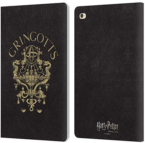 Head Case Designs Licenciado Oficialmente Harry Potter Cresta de Gringotts Piedra de hechicero I Carcasa de Cuero Tipo Libro Compatible con Apple iPad Mini 4