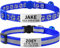 TagME 2er Pack Katzenhalsband mit Namen und Telefonnummer, Katzenhalsband mit Sicherheitsverschluss und glöckchen, 18-31 cm für Katzen, Navy Blau