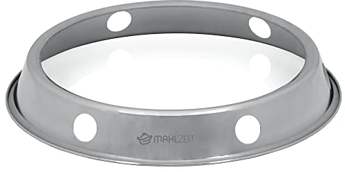 Mahlzeit Soporte Universal para Wok en Acero Inoxidable I 19,5 cm I Para Woks con Base Redonda I Para Cocina de Gas I Para Servir en la Mesa