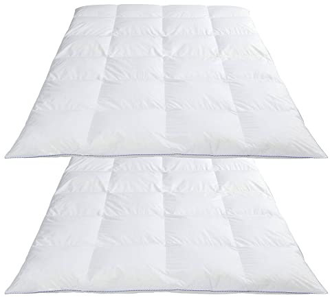 Erwin Müller Kassettendecke Bernau 2er-Pack 90% Daunen, 10% Federn 4 cm Stege - Wärmestufe 3 Größe 155x220 cm