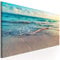 decomonkey Akustikbild Meer Strand 135x45 cm 1 Teilig Leinwand Modern Bilder Wandbilder XXL Schallschlucker Schallschutz Akustikdämmung Wandbild Deko Leise Landschaft Himmel