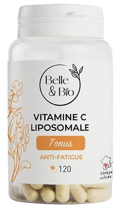 BELLE ET BIO - Vitamine C liposomale - Fabriqué en France - Action tonus anti-fatigue - 120 gélules